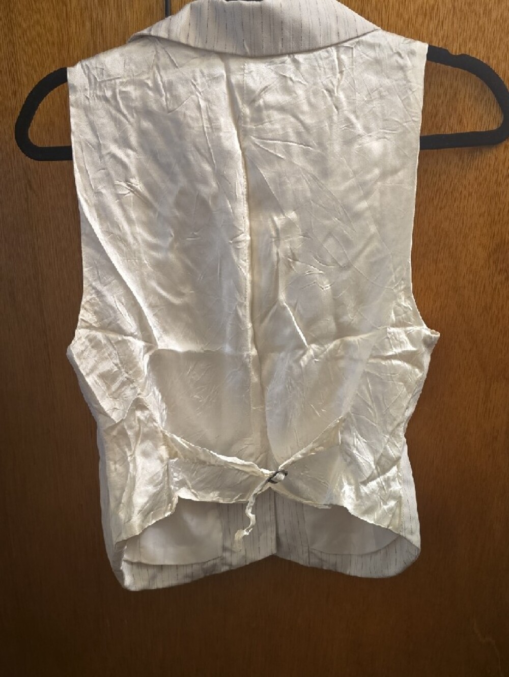 Lux White With Navy Pinstripe Vest - Picture 5 of 8